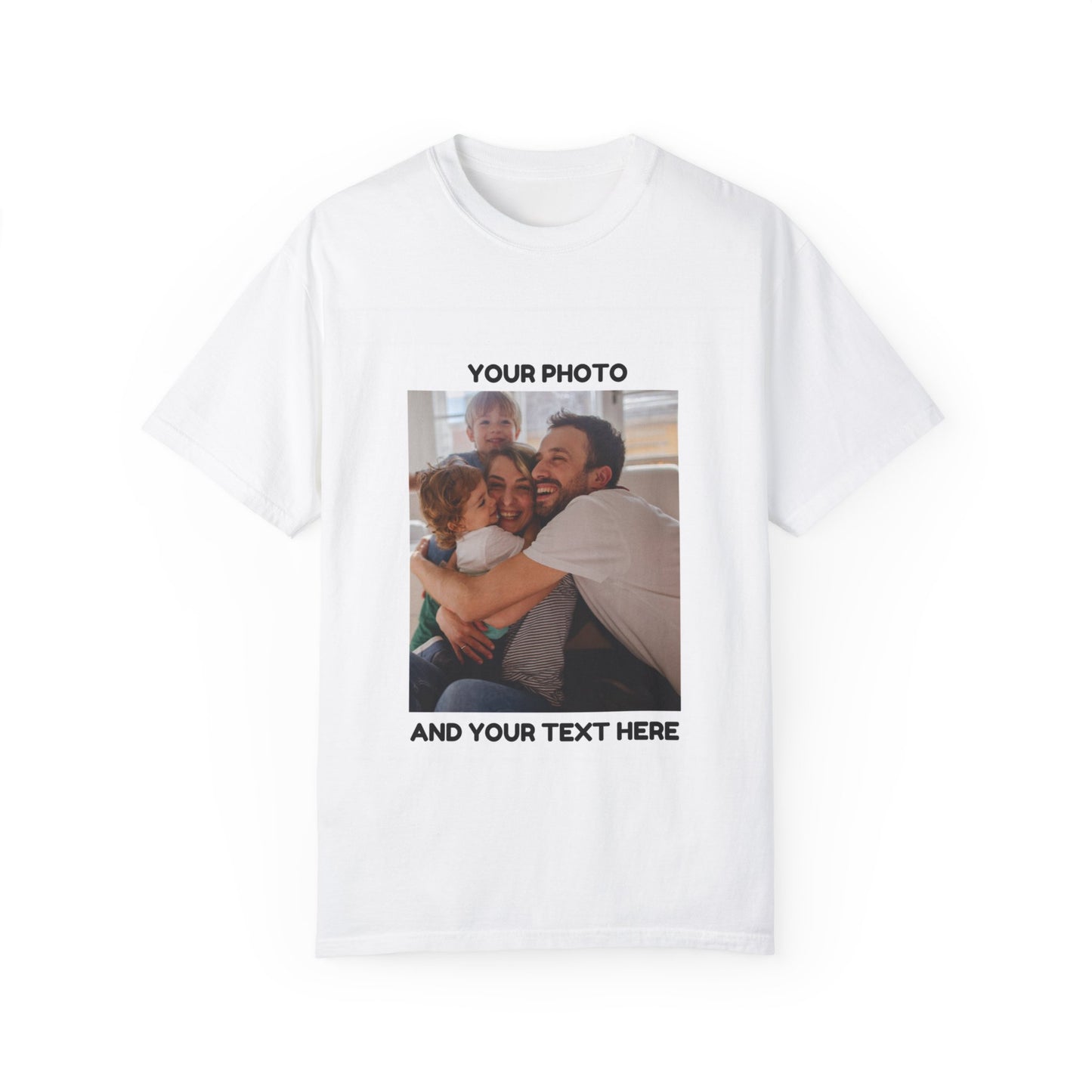 Custom Family Photo T-Shirt | Unisex Garment-Dyed Tee