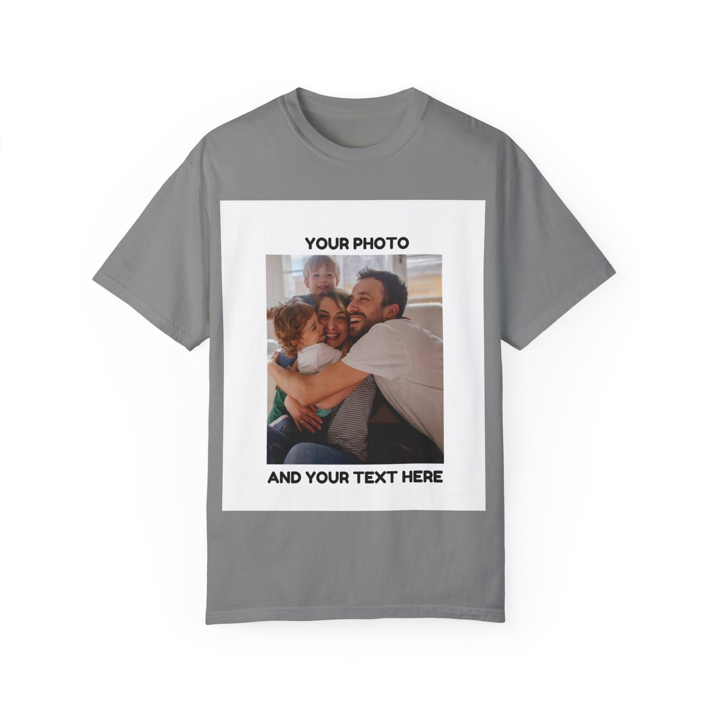 Custom Family Photo T-Shirt | Unisex Garment-Dyed Tee