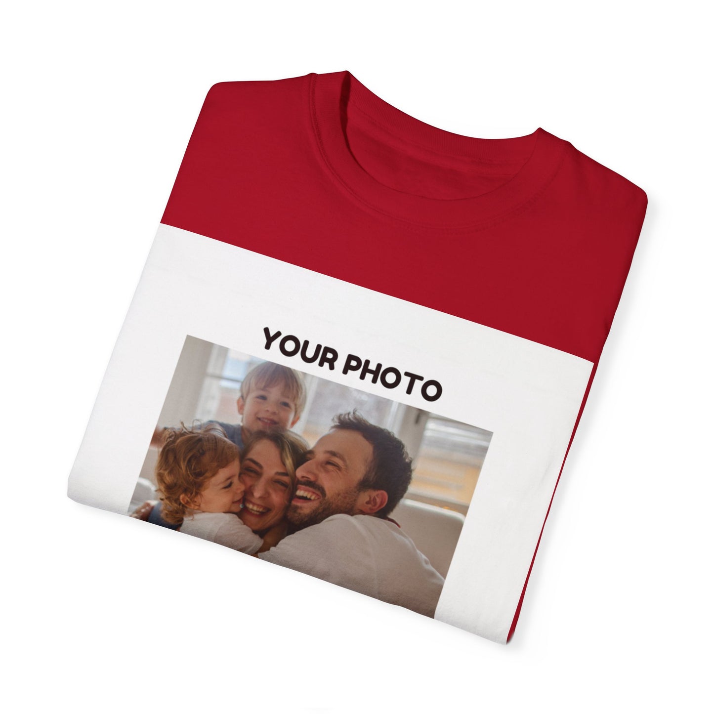 Custom Family Photo T-Shirt | Unisex Garment-Dyed Tee