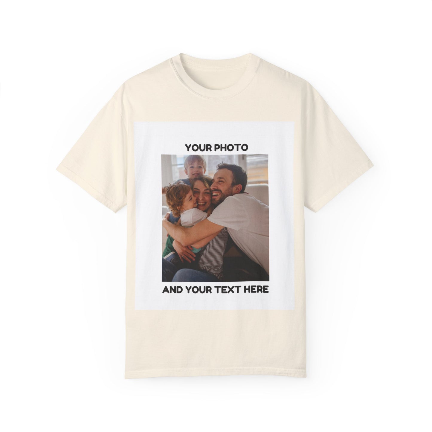 Custom Family Photo T-Shirt | Unisex Garment-Dyed Tee