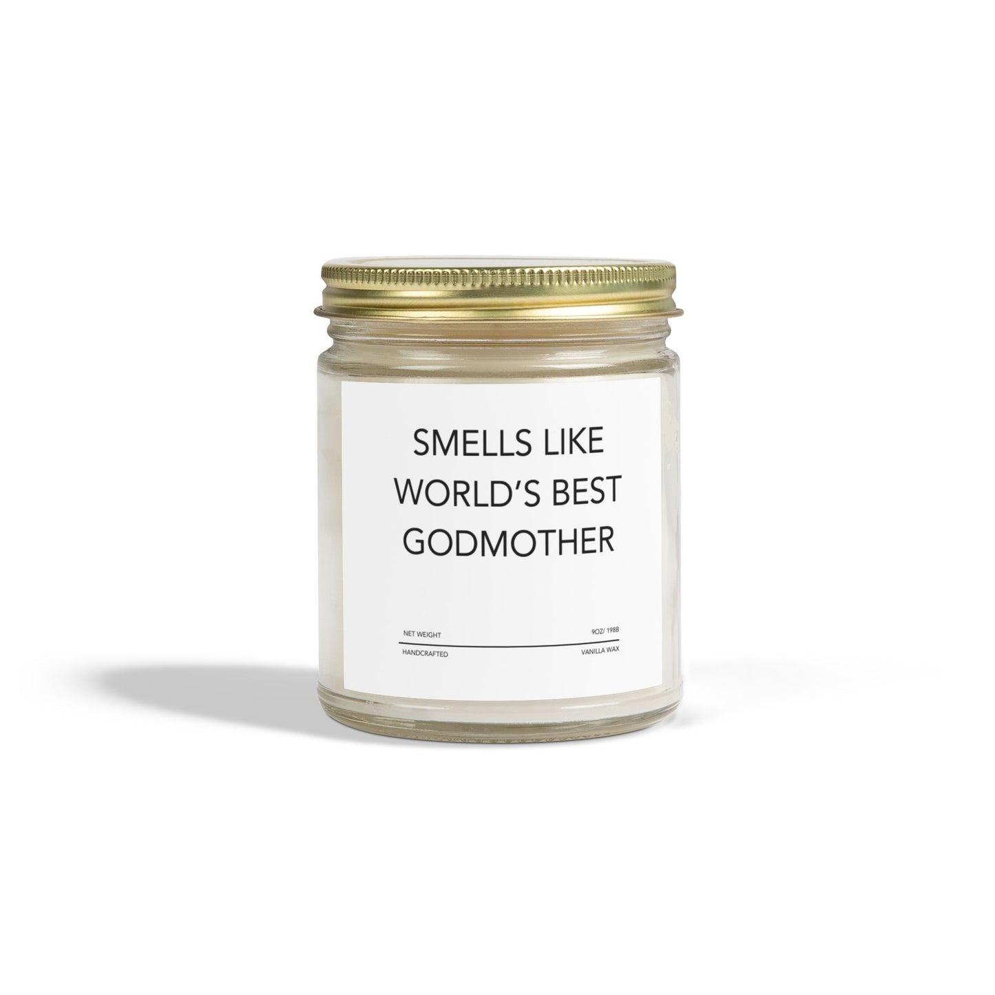 Funny Godmother Candle - "Smells Like World's Best Godmother", Thoughtful Godparent Gift, Handmade Soy Wax Candle, Baptism & Baby Shower Gift