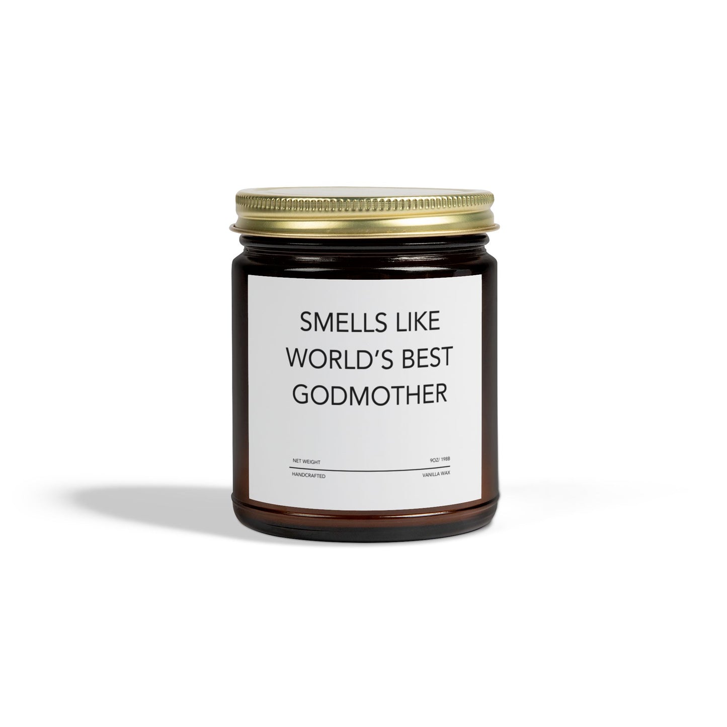 Funny Godmother Candle - "Smells Like World's Best Godmother", Thoughtful Godparent Gift, Handmade Soy Wax Candle, Baptism & Baby Shower Gift