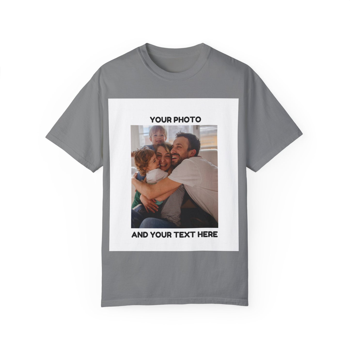 Custom Family Photo T-Shirt | Unisex Garment-Dyed Tee