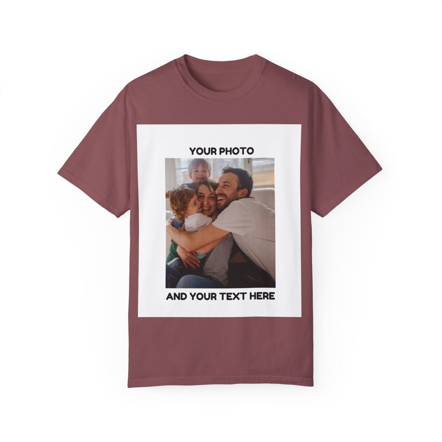 Custom Family Photo T-Shirt | Unisex Garment-Dyed Tee