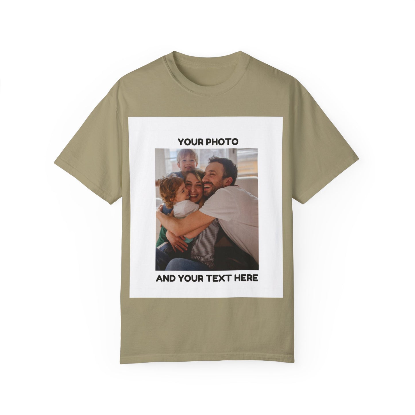 Custom Family Photo T-Shirt | Unisex Garment-Dyed Tee