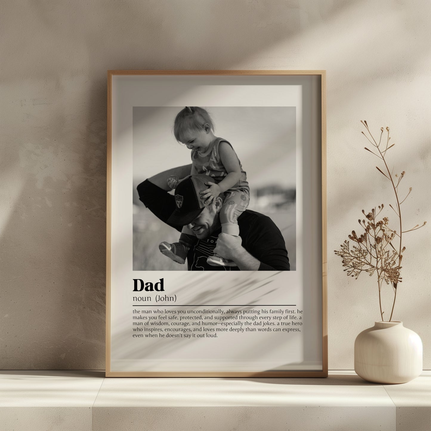 Personalized Dad Definition Print - Custom Father’s Day Gift, Birthday Keepsake, Meaningful Wall Art