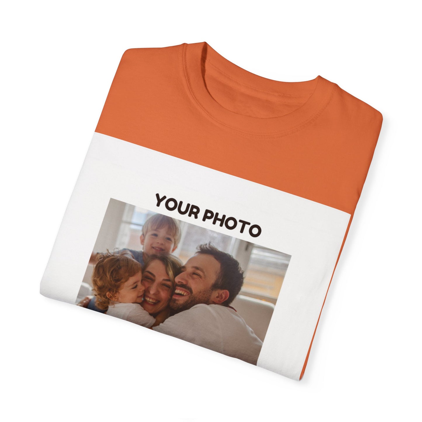 Custom Family Photo T-Shirt | Unisex Garment-Dyed Tee