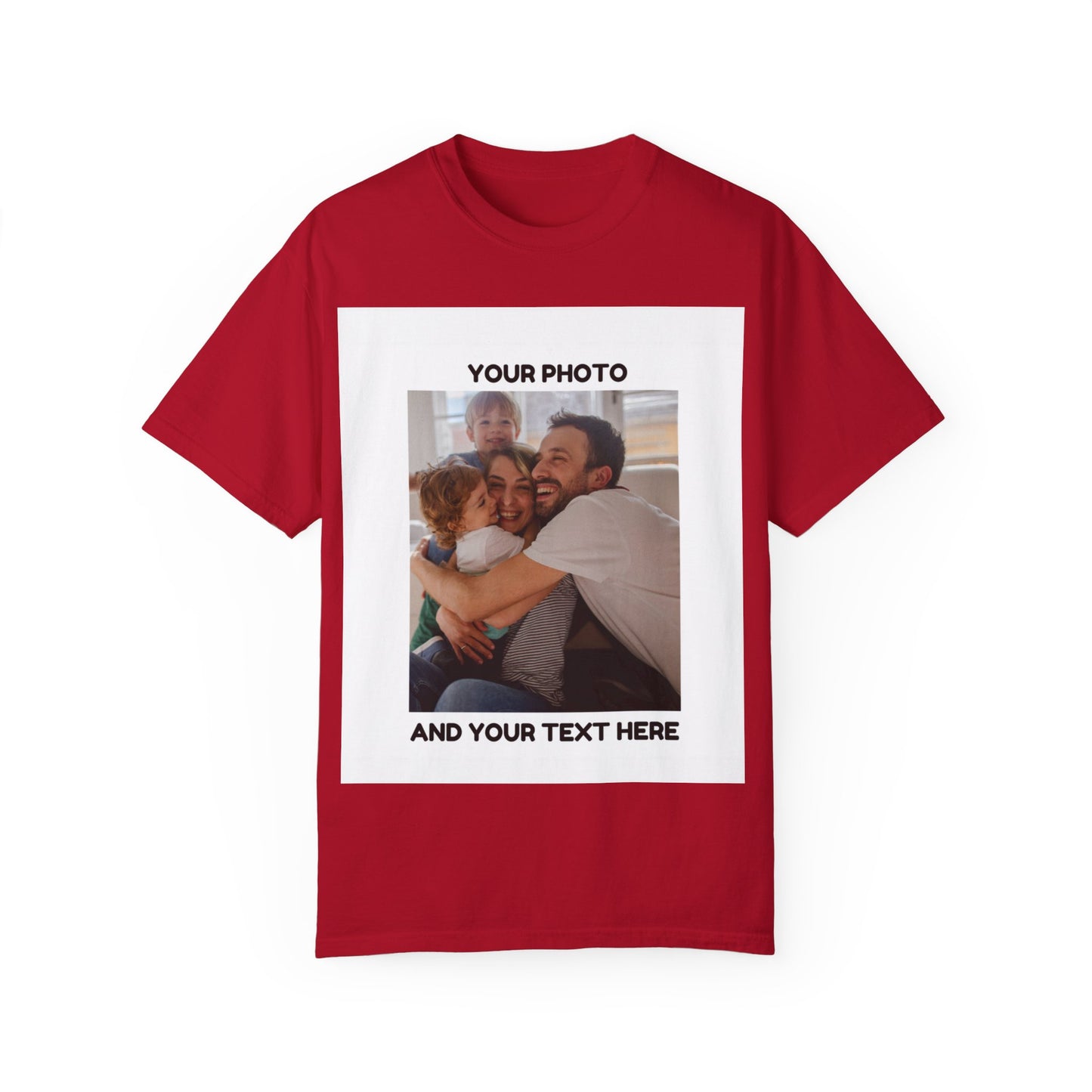 Custom Family Photo T-Shirt | Unisex Garment-Dyed Tee