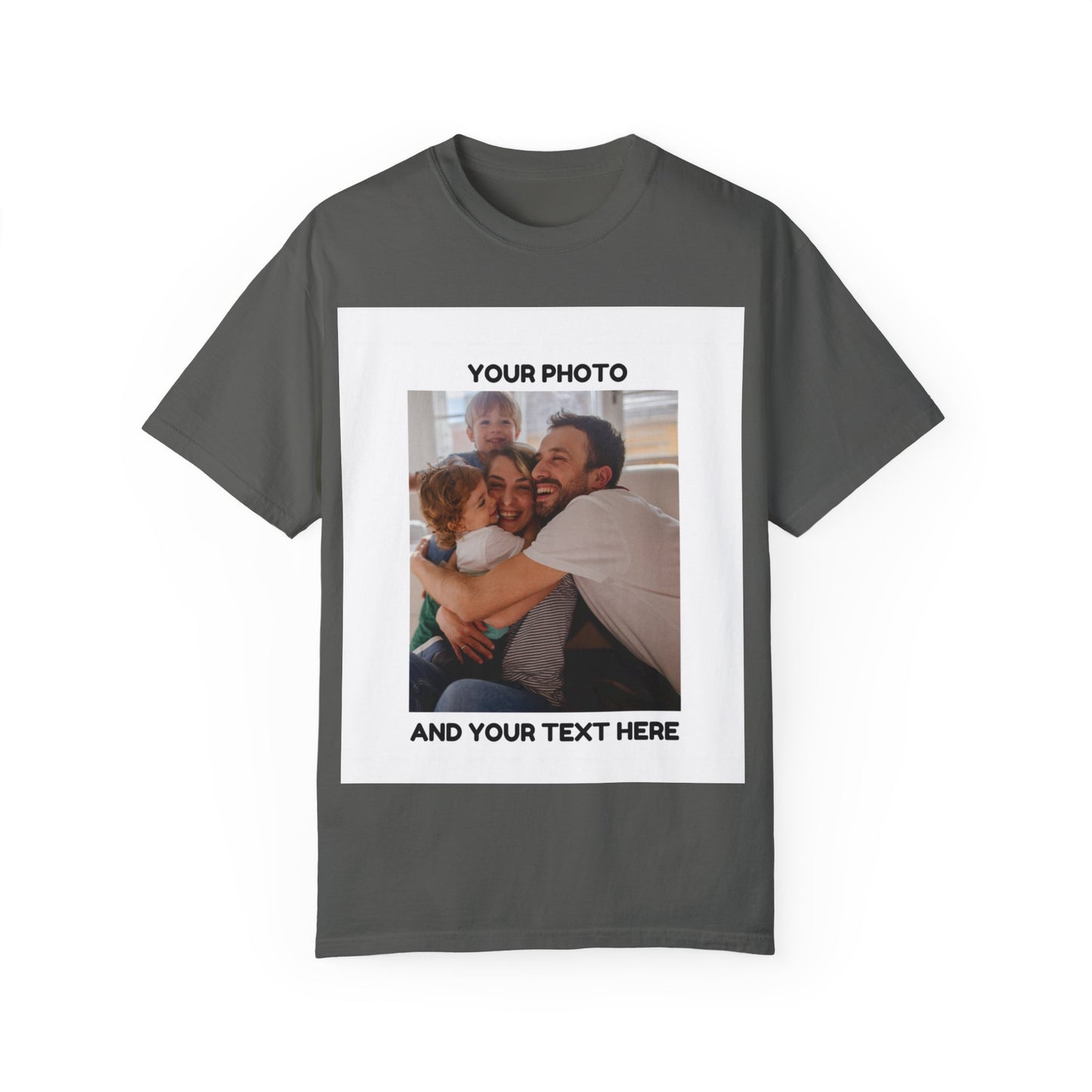 Custom Family Photo T-Shirt | Unisex Garment-Dyed Tee