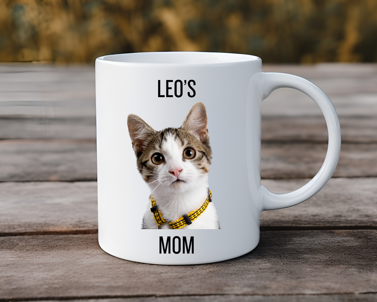 Custom Cat Face Mug – Personalized Pet Photo Mug for Cat Moms – Funny Gift for Cat Lovers, Pet Mom Gift, Feline Parent Mug