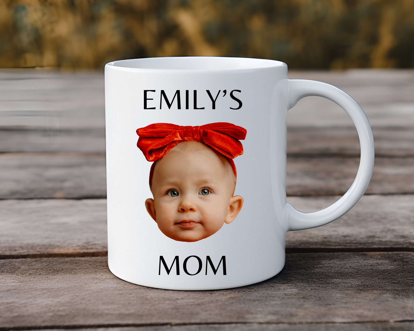 Custom Baby Face Mug – Personalized Photo Mug with Name – Funny Mother’s Day Gift, New Mom Gift, First Mother’s Day Keepsake