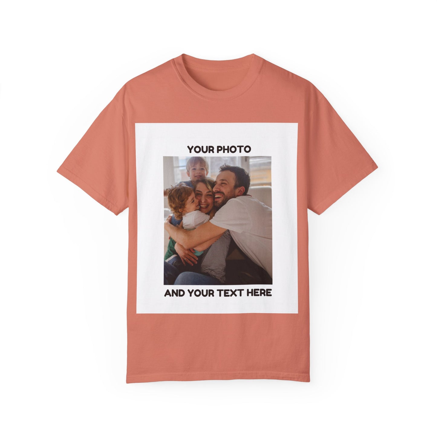 Custom Family Photo T-Shirt | Unisex Garment-Dyed Tee
