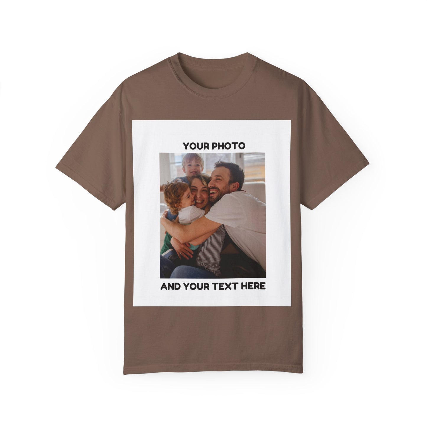 Custom Family Photo T-Shirt | Unisex Garment-Dyed Tee