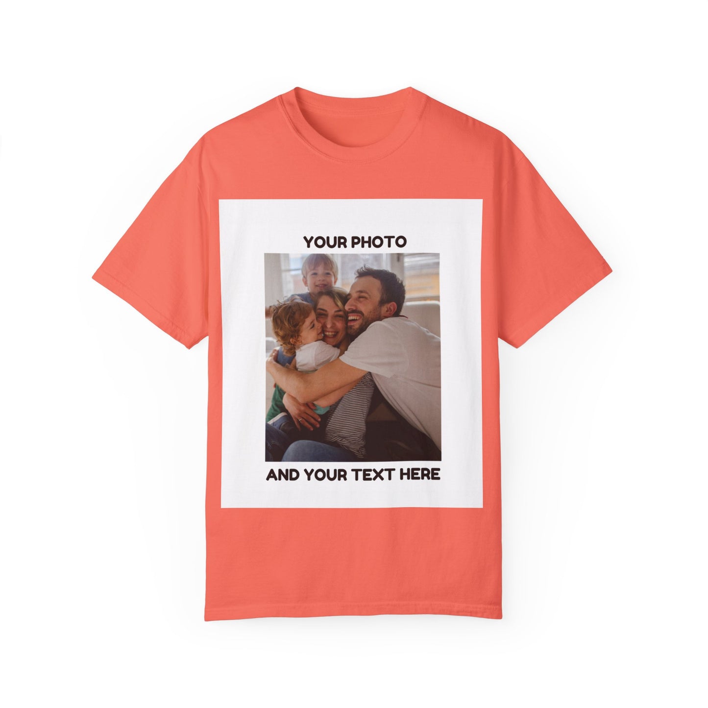 Custom Family Photo T-Shirt | Unisex Garment-Dyed Tee