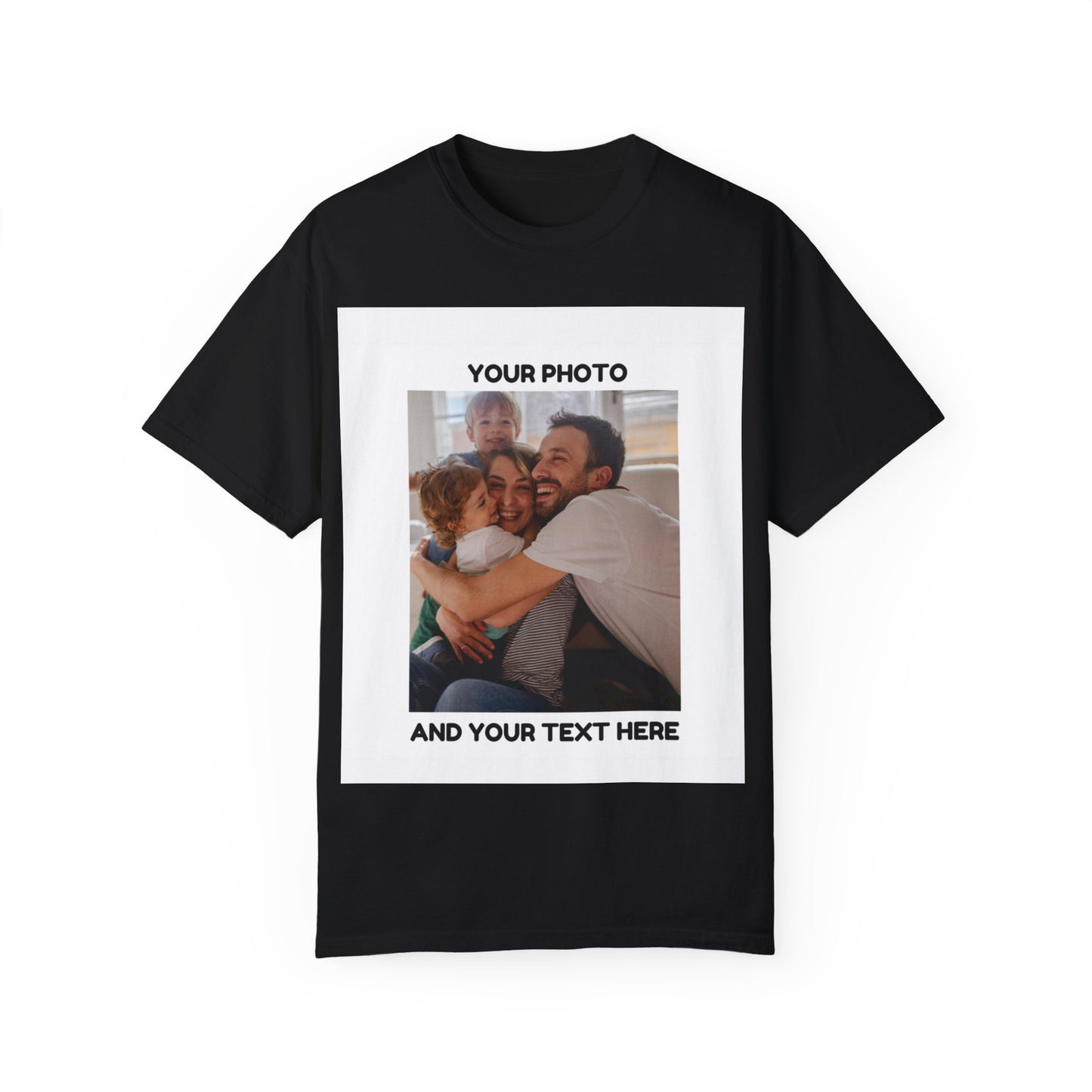 Custom Family Photo T-Shirt | Unisex Garment-Dyed Tee