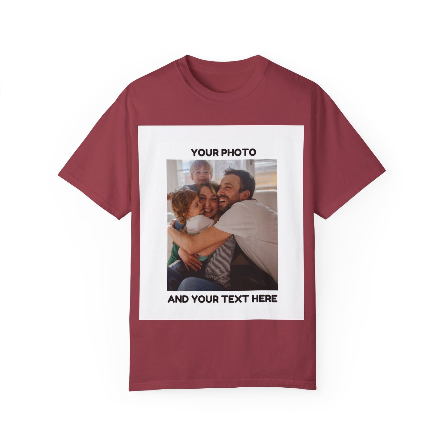 Custom Family Photo T-Shirt | Unisex Garment-Dyed Tee