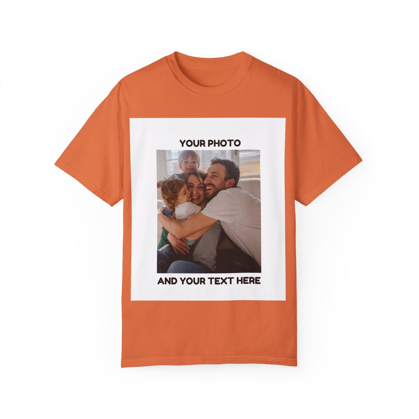 Custom Family Photo T-Shirt | Unisex Garment-Dyed Tee