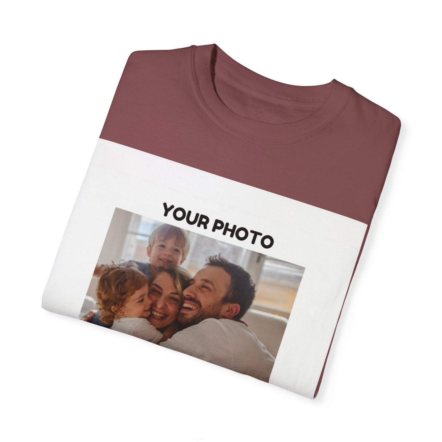 Custom Family Photo T-Shirt | Unisex Garment-Dyed Tee