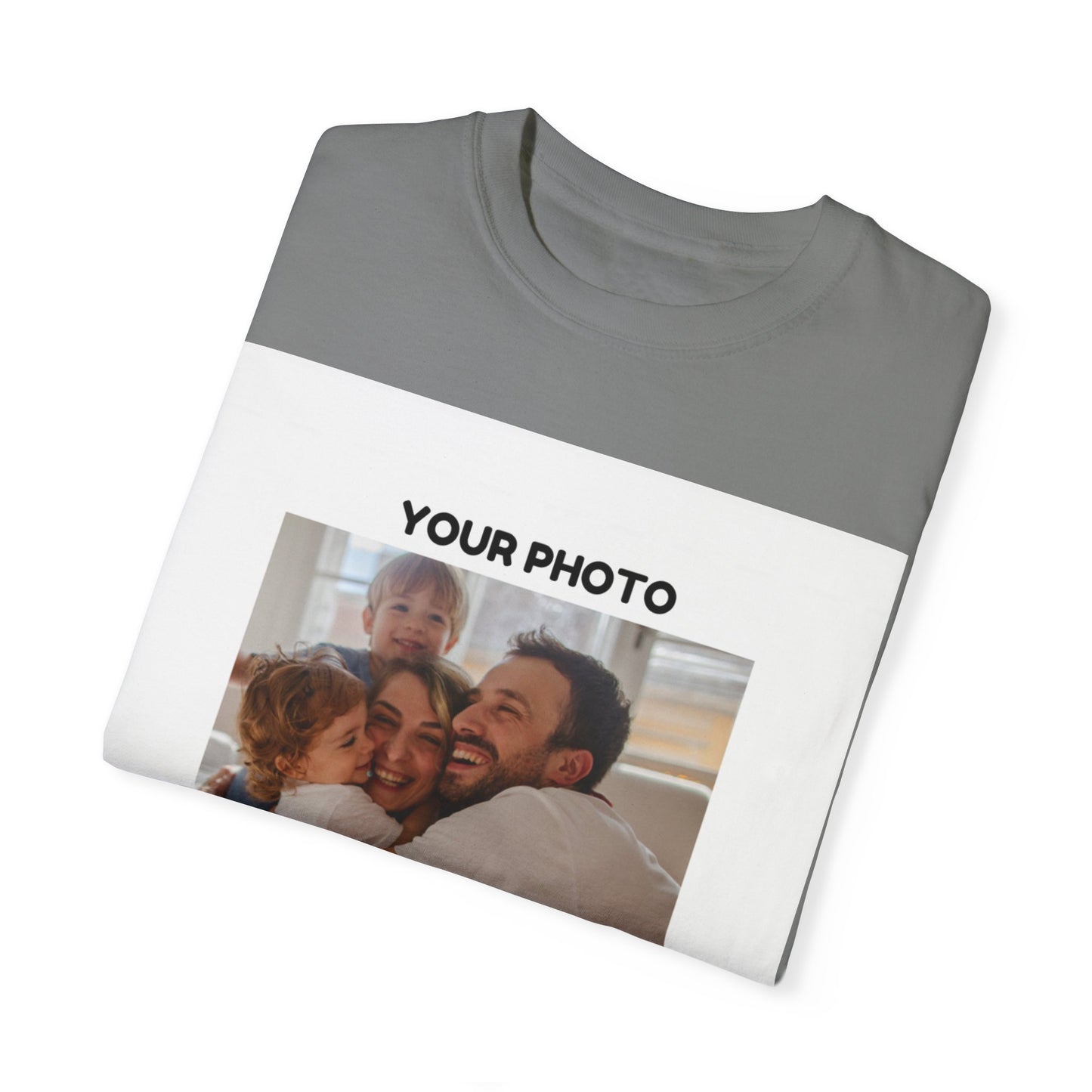 Custom Family Photo T-Shirt | Unisex Garment-Dyed Tee