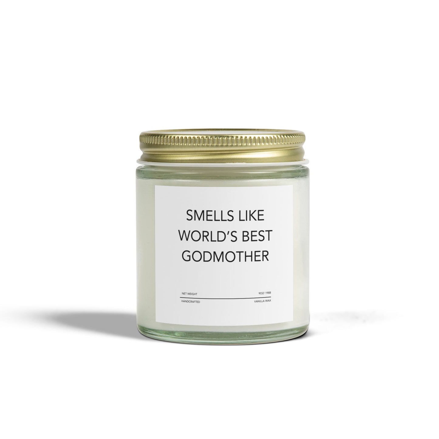 Funny Godmother Candle - "Smells Like World's Best Godmother", Thoughtful Godparent Gift, Handmade Soy Wax Candle, Baptism & Baby Shower Gift