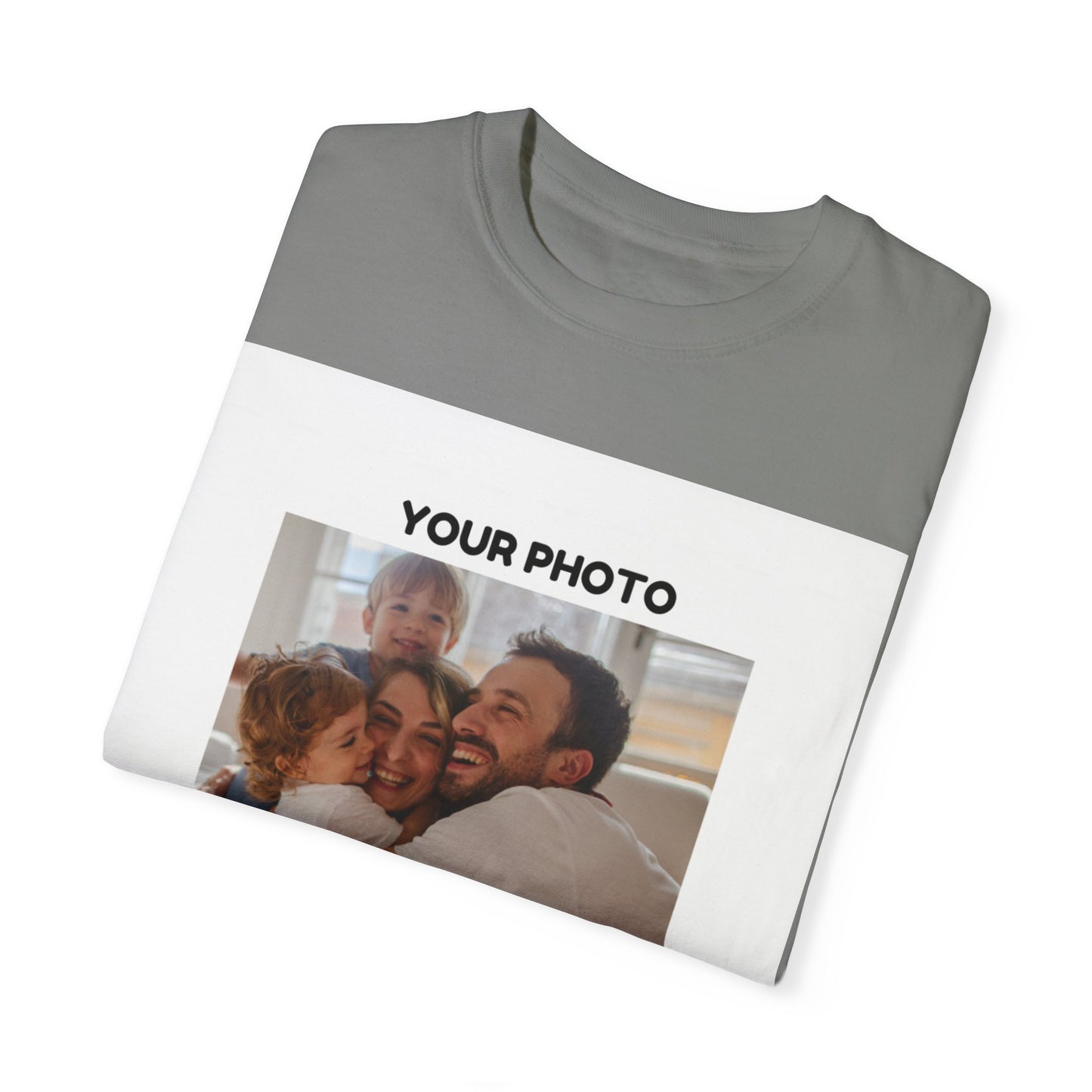Custom Family Photo T-Shirt | Unisex Garment-Dyed Tee