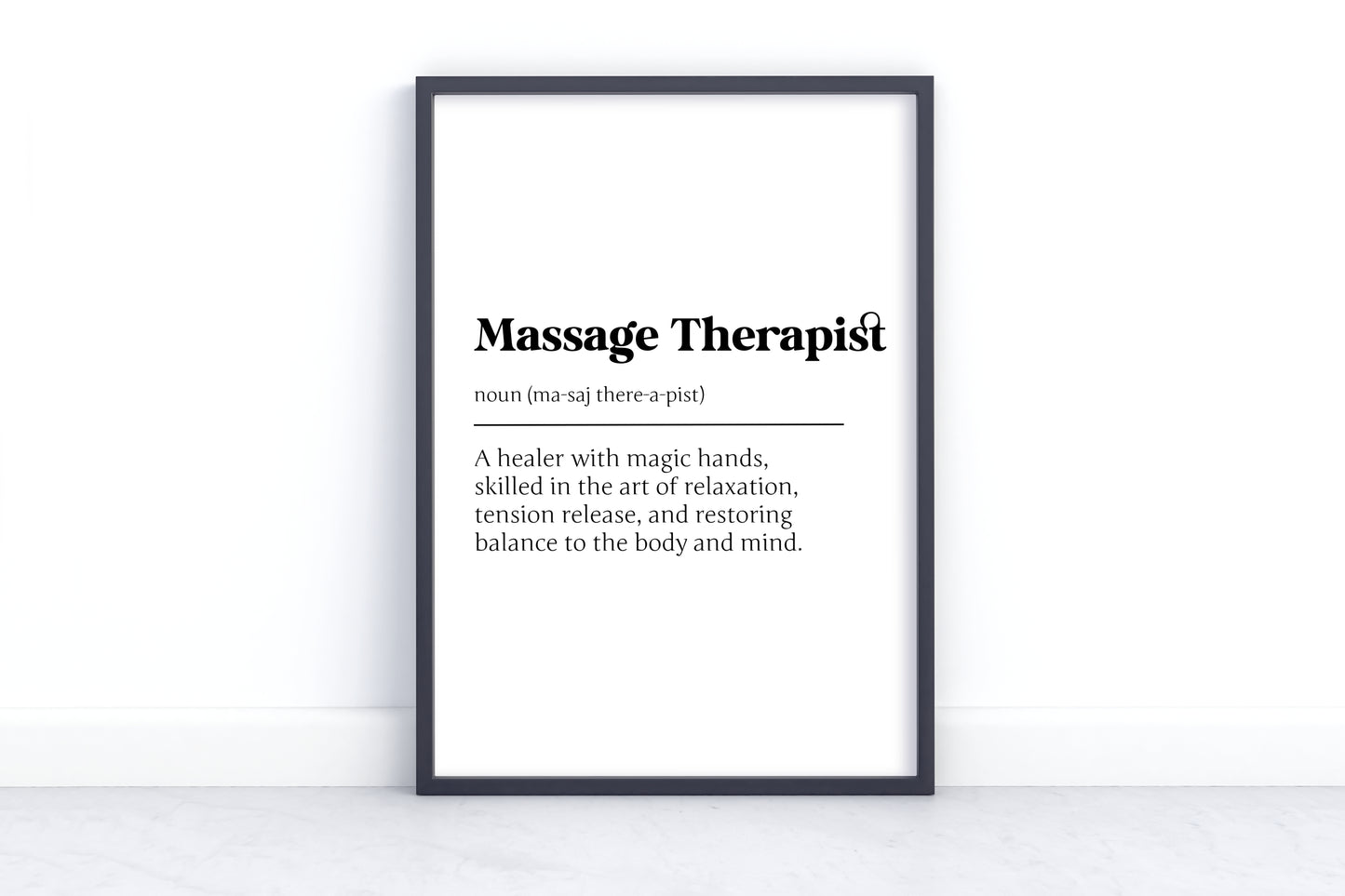 Massage Therapist Definition Print - Personalized Spa Decor, Relaxation Wall Art, Gift for Massage Therapist