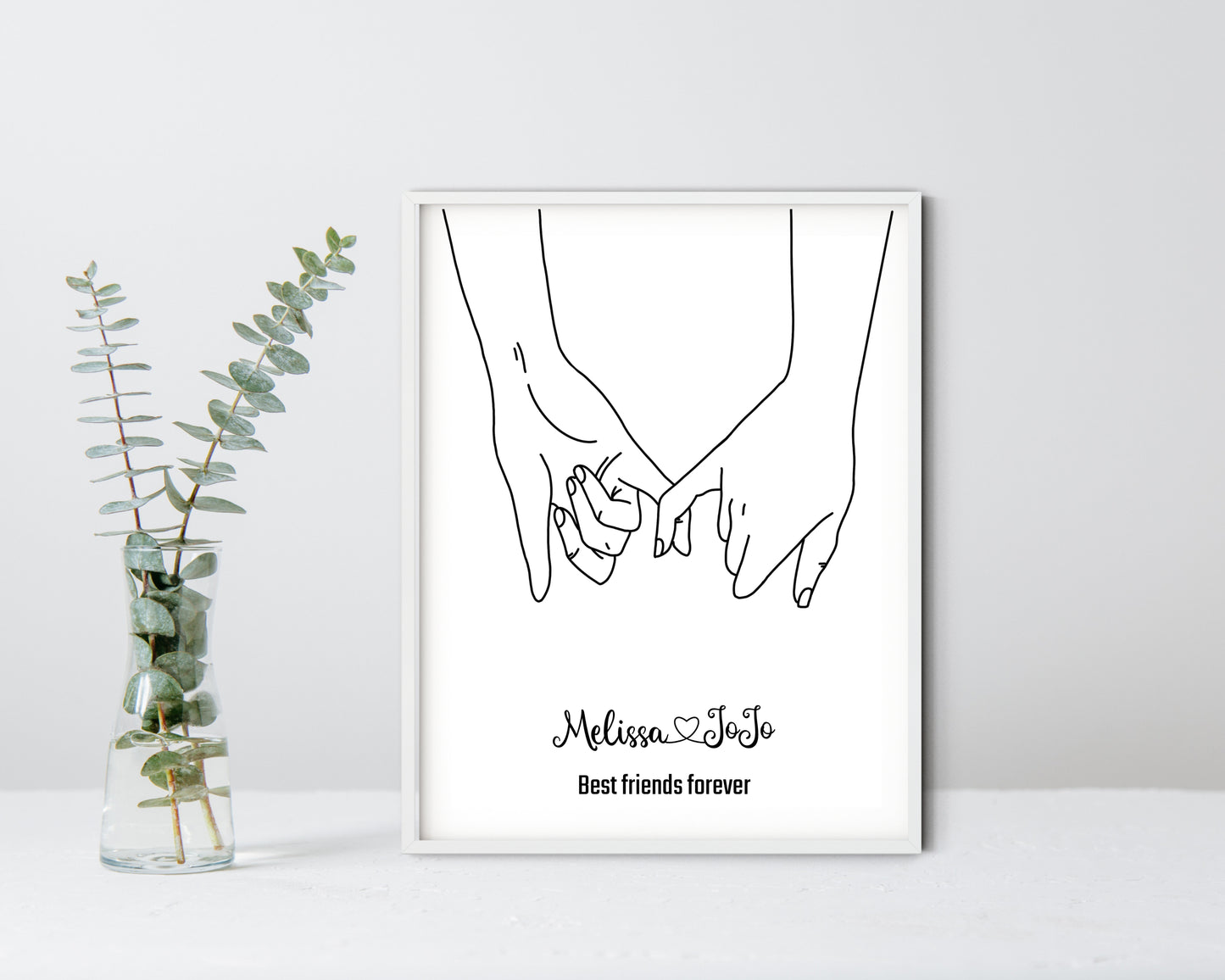 Personalised Pinky Promise Gift - Gift for Best Friend, Sister