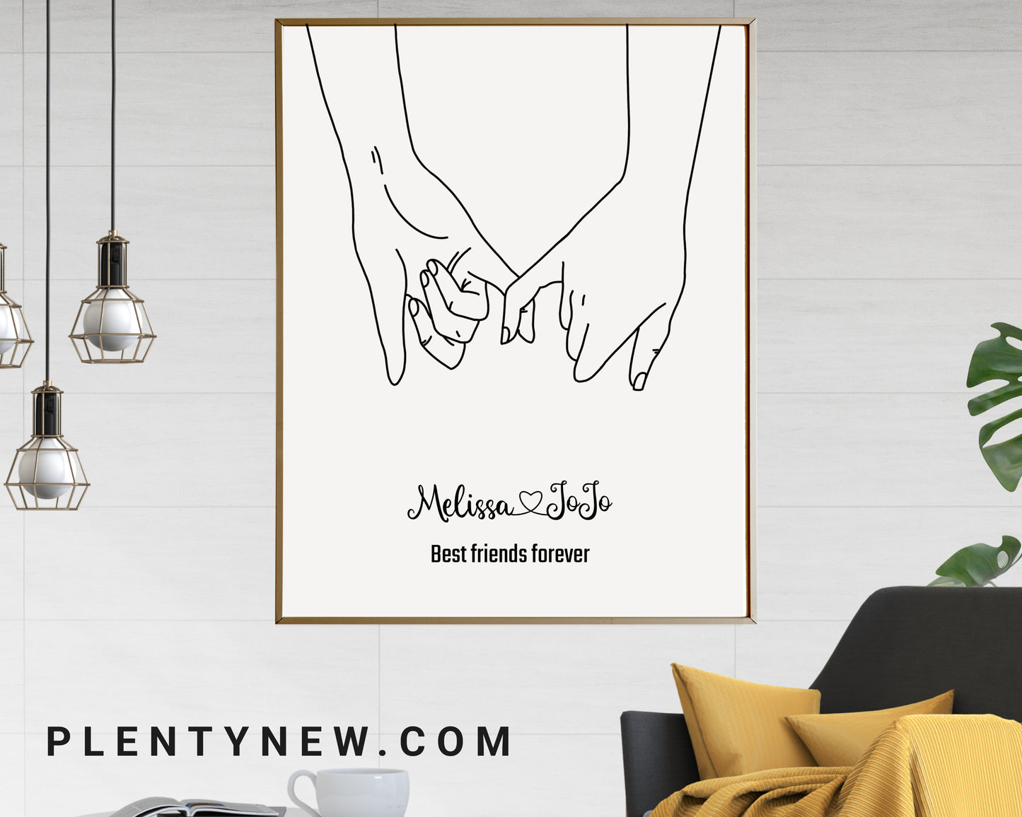 Personalised Pinky Promise Gift - Gift for Best Friend, Sister