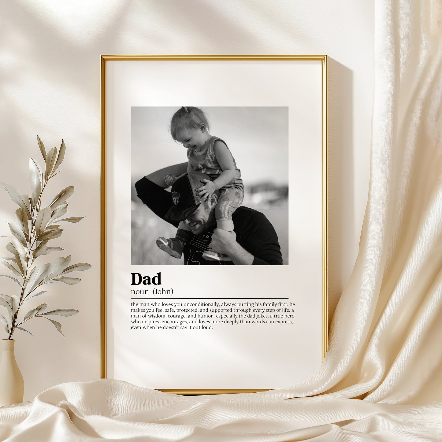 Personalized Dad Definition Print - Custom Father’s Day Gift, Birthday Keepsake, Meaningful Wall Art