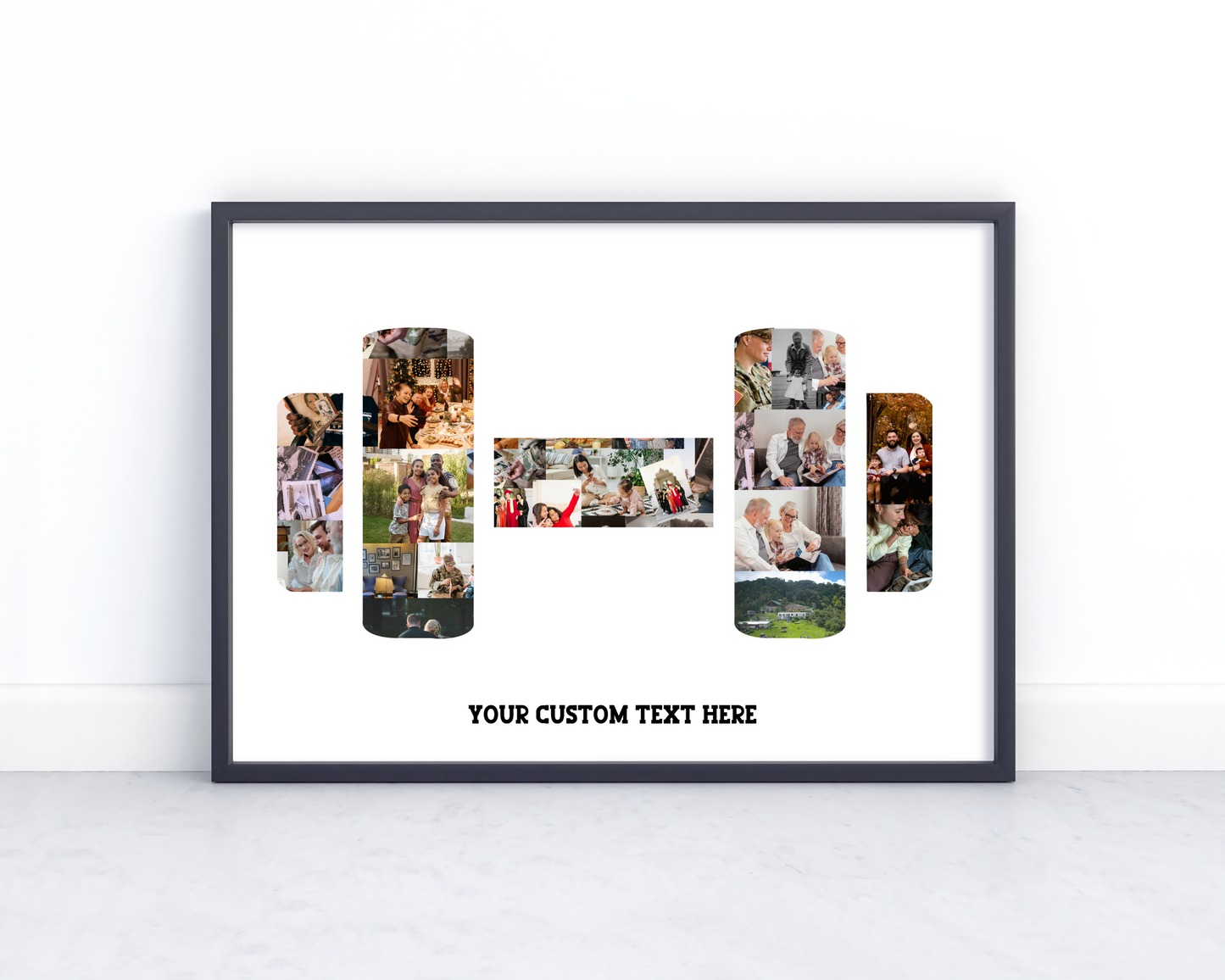 Personalized Fitness Trainer Gift Photo Collage - Custom Weightlifting Art for Personal Trainers, Powerlifting Coaches, and CrossFit Instructors