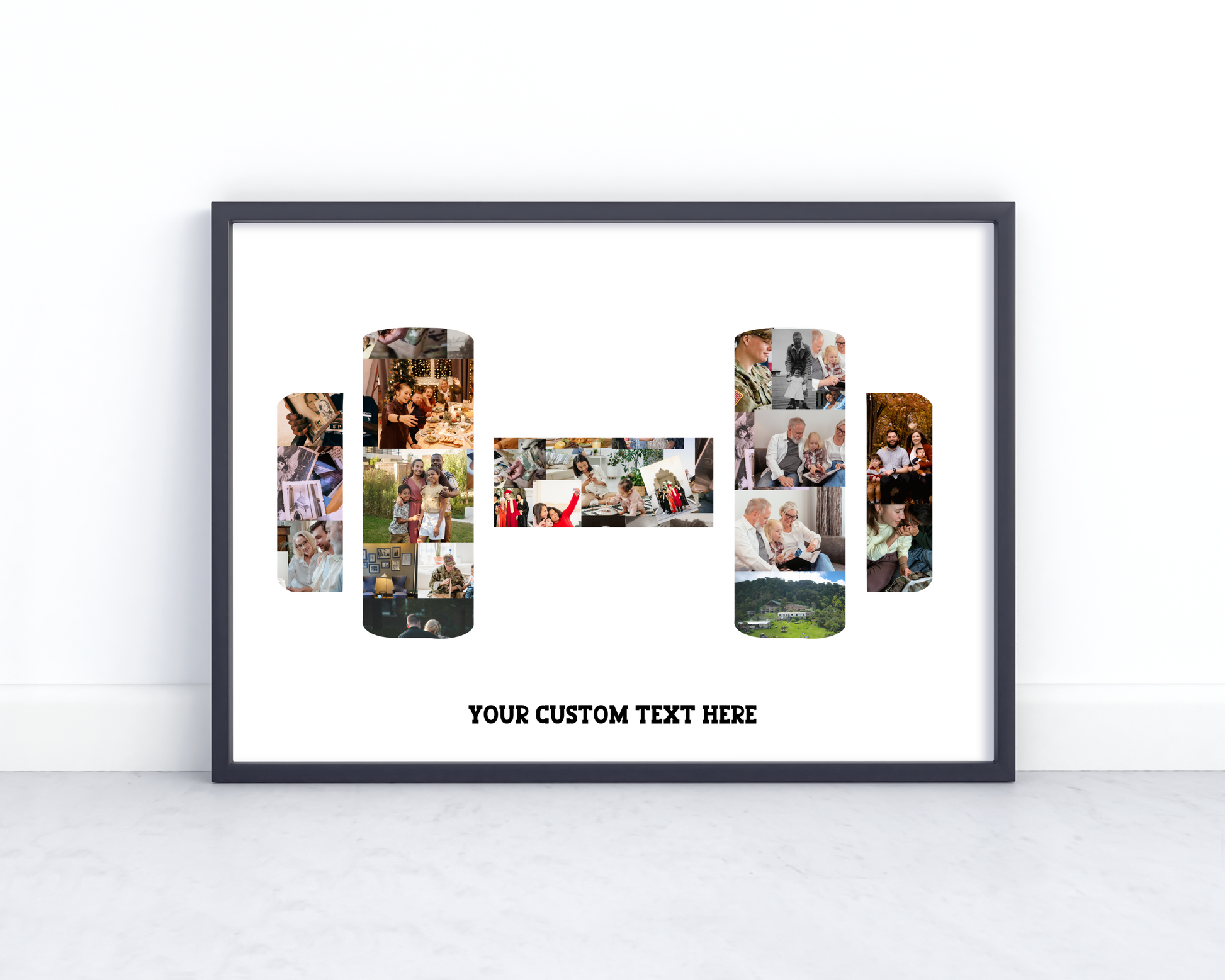 Personalized Fitness Trainer Gift Photo Collage - Custom Weightlifting Art for Personal Trainers, Powerlifting Coaches, and CrossFit Instructors
