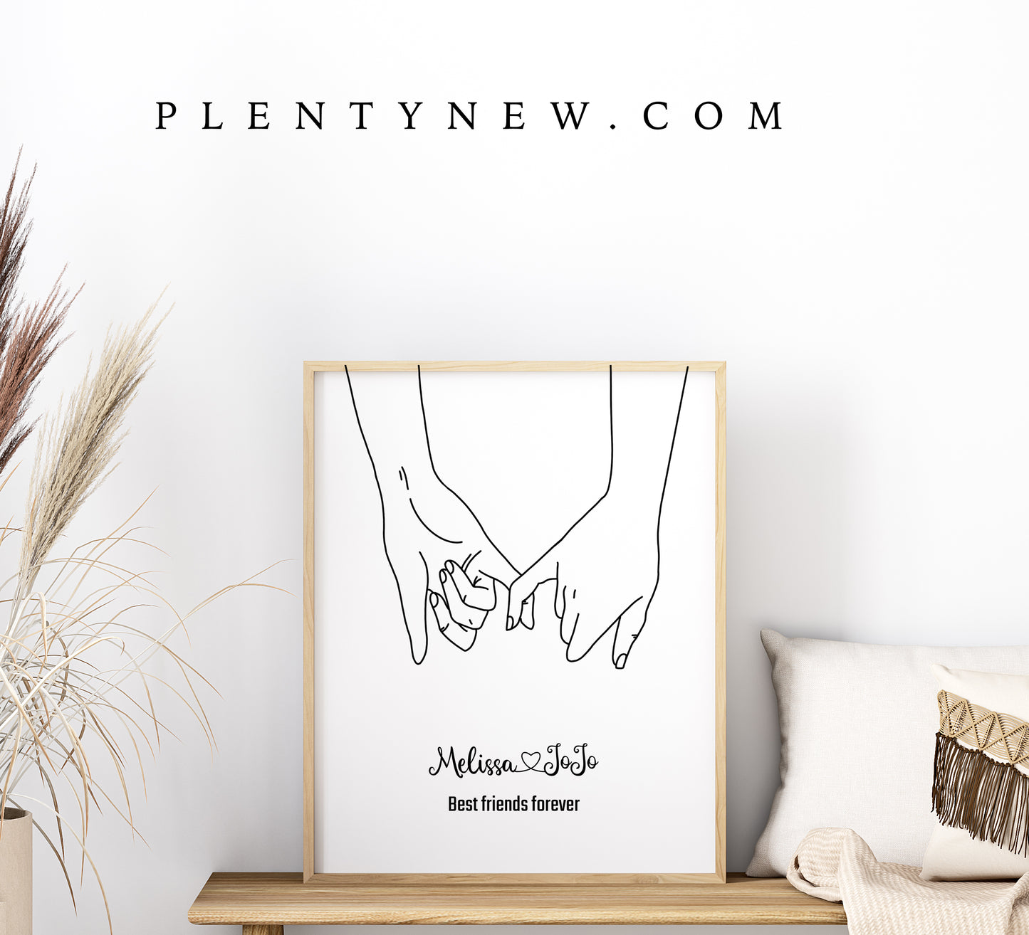 Personalised Pinky Promise Gift - Gift for Best Friend, Sister