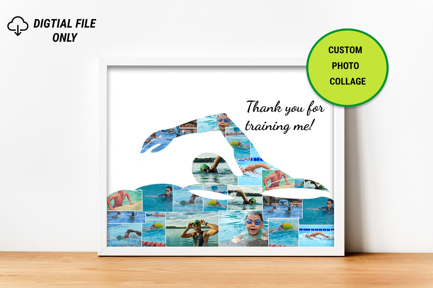 Personalized Swimmer Design Wall Art - Custom Gift for Swimming Enthusiasts