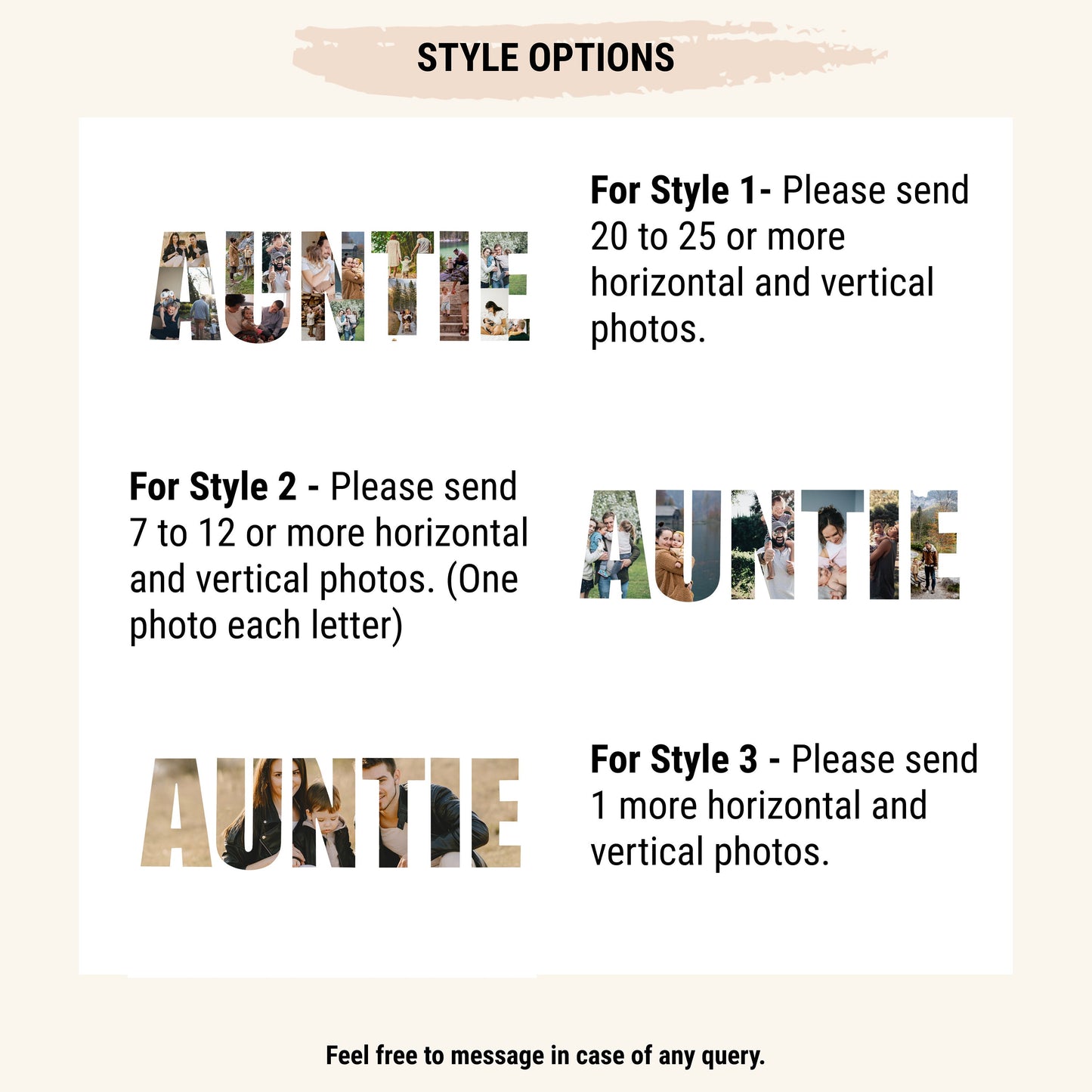 Auntie Gift Photo Collage – Personalized Digital Photo Keepsake