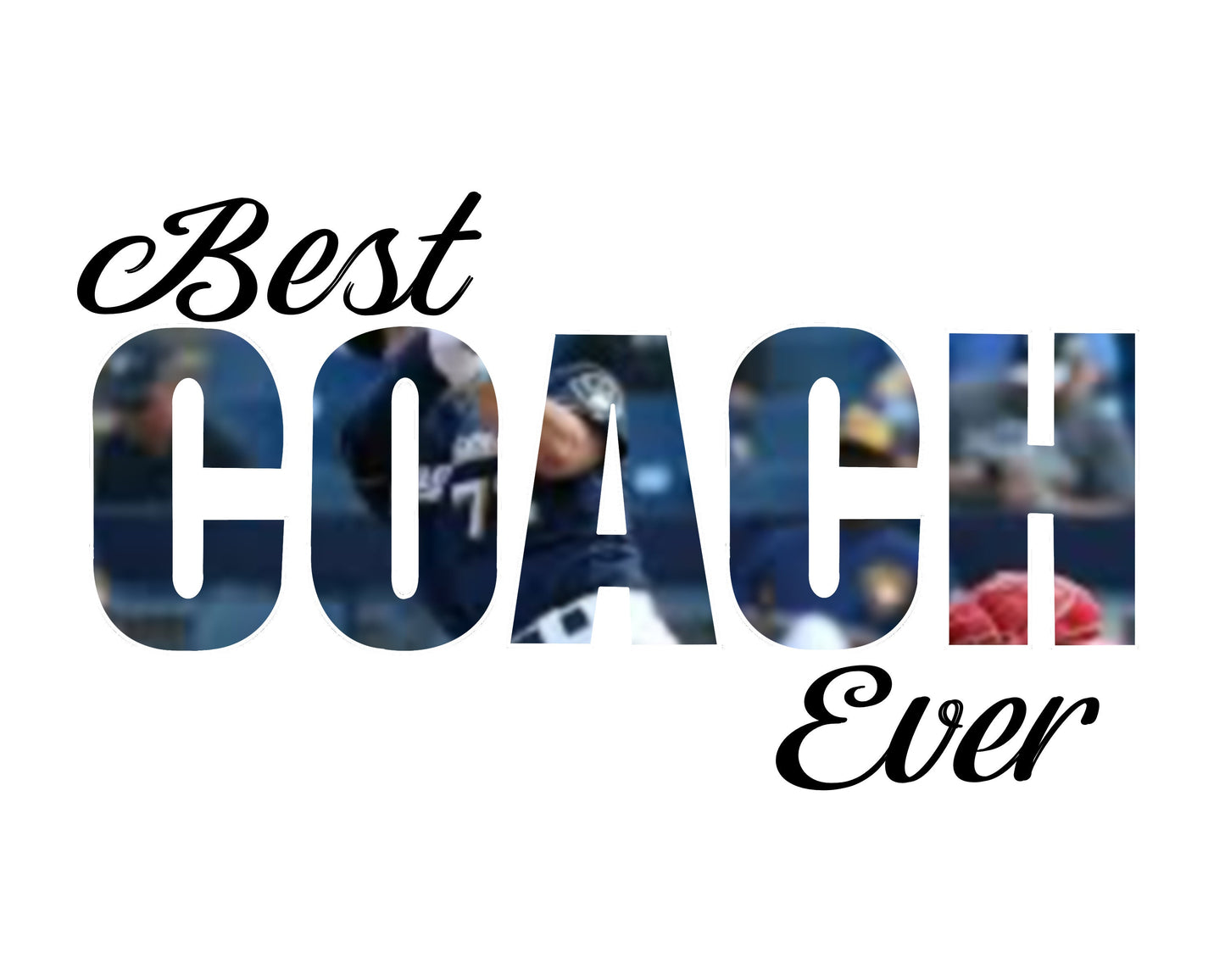 "Best Coach Ever Photo Collage Gift - Personalized Tribute for Sports and Mentorship"