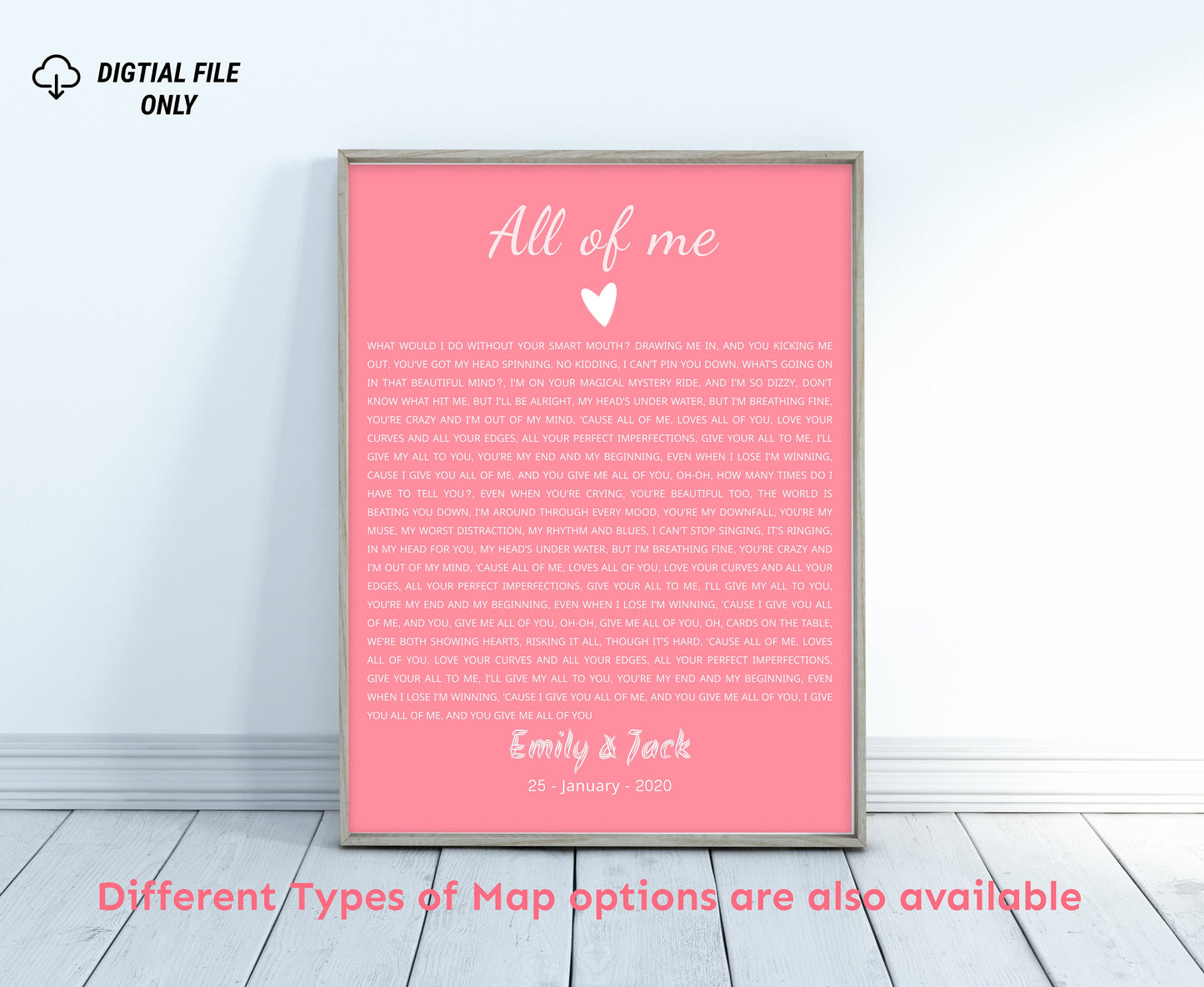 Personalised Song Lyrics Gift