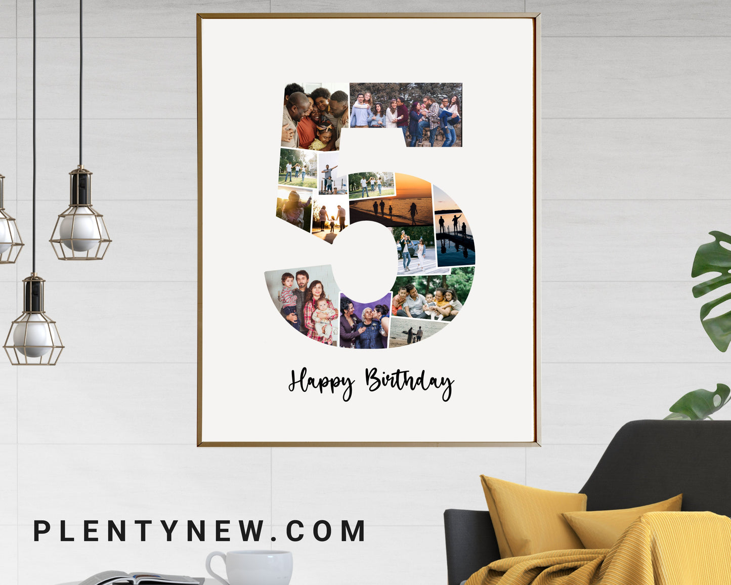 5th Birthday Photo Collage – Personalized Digital Photo Gift for Milestone Celebrations