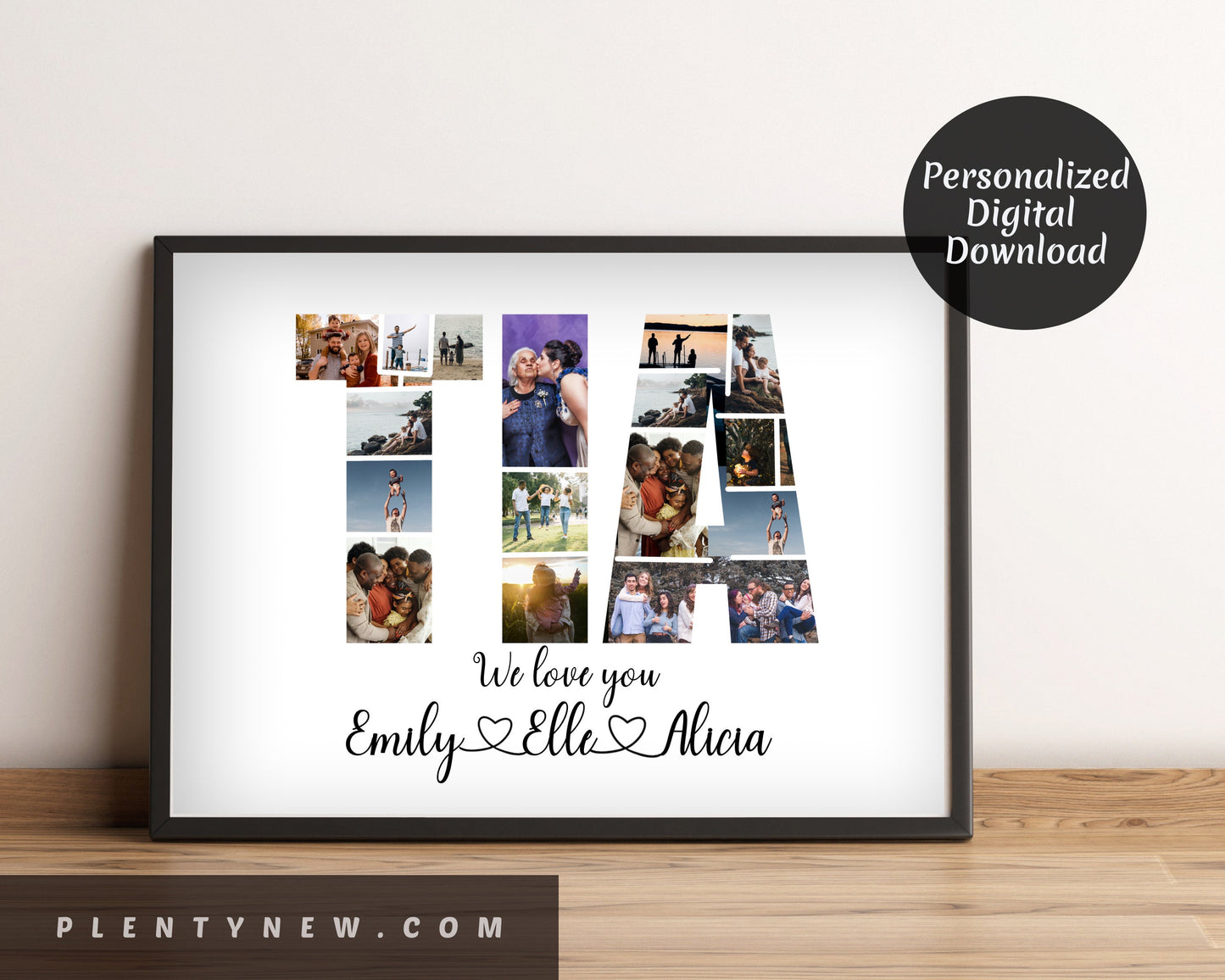 Personalized TIA Photo Collage Gift - Custom Keepsake with Family Photos