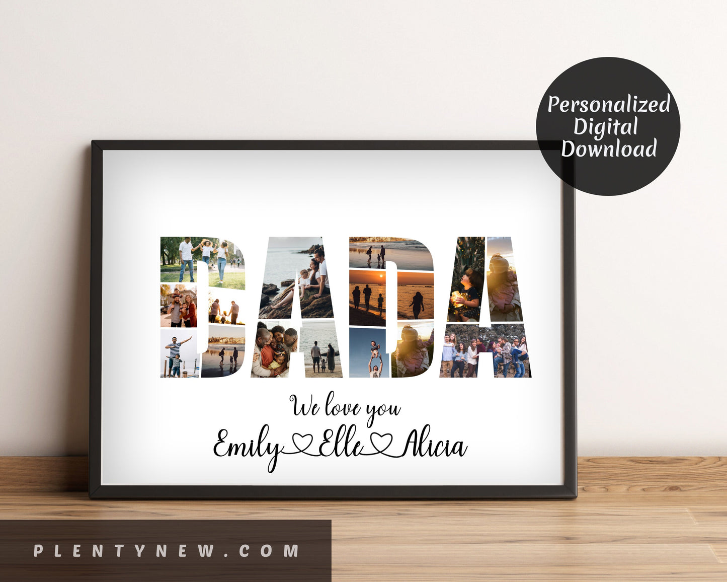 Personalized Dada Photo Collage Gift - Custom Keepsake with Family Photos