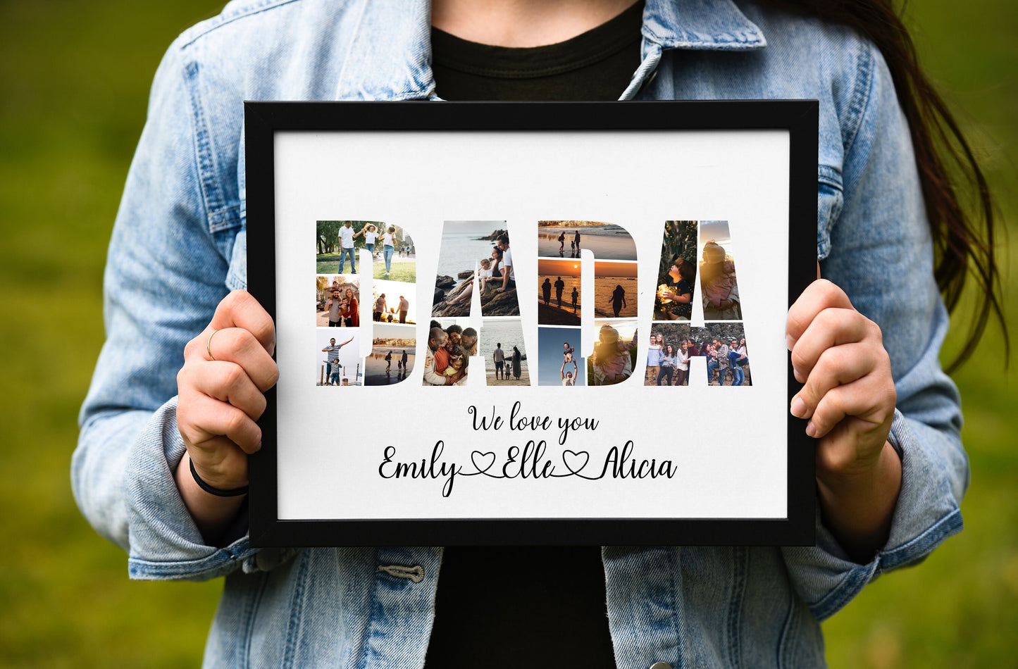 Personalized Dada Photo Collage Gift - Custom Keepsake with Family Photos