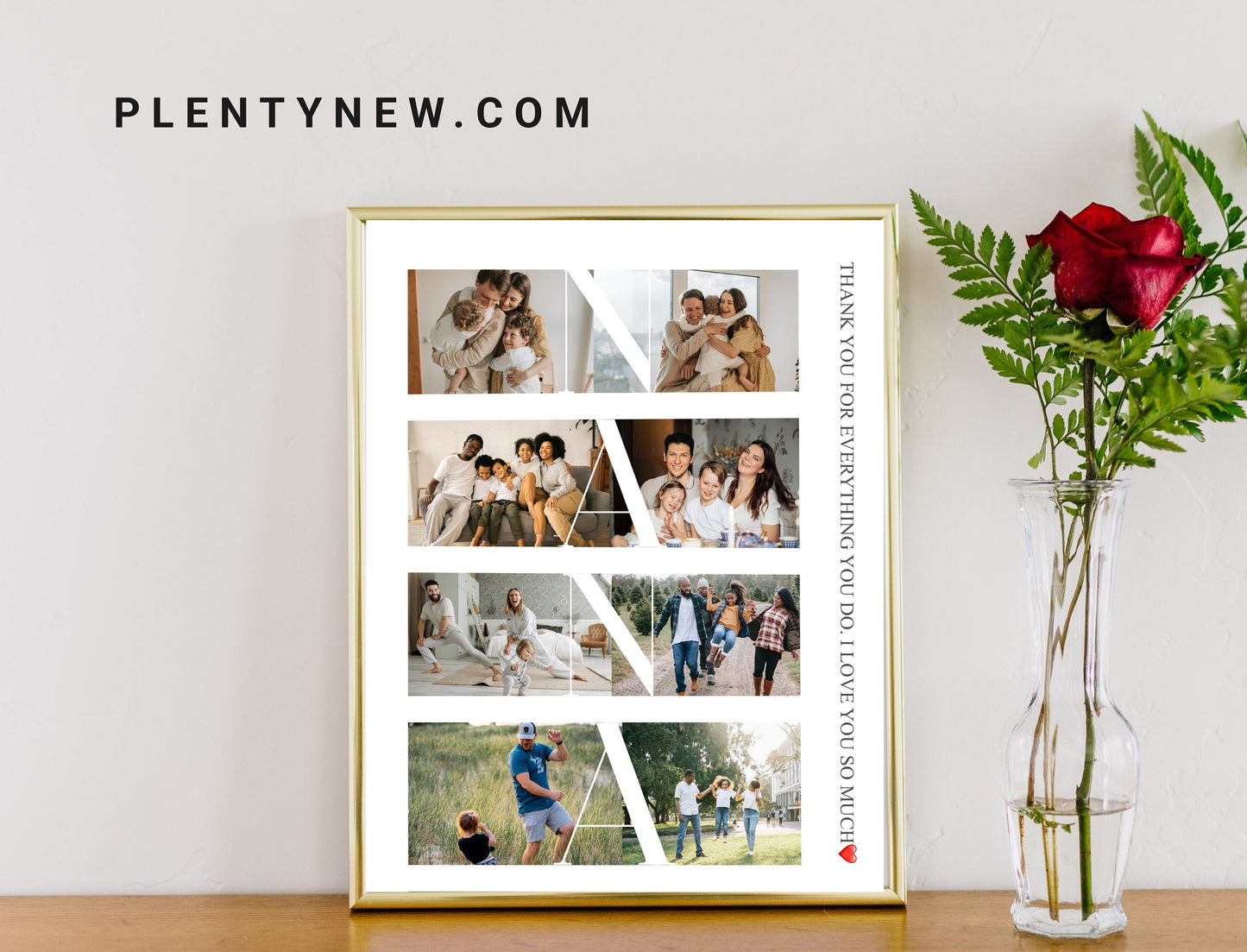 Personalized Nana Photo Collage - Custom Gift for Grandma