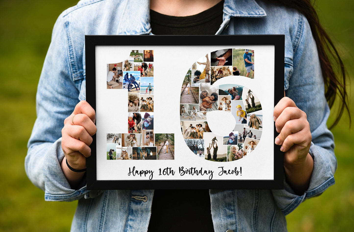 Custom 16th Birthday/Anniversary Photo Collage – Personalized Digital Gift