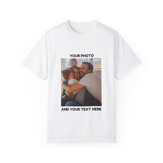 Custom Family Photo T-Shirt | Unisex Garment-Dyed Tee