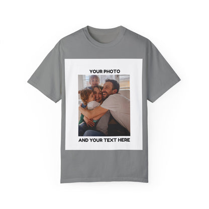 Custom Family Photo T-Shirt | Unisex Garment-Dyed Tee
