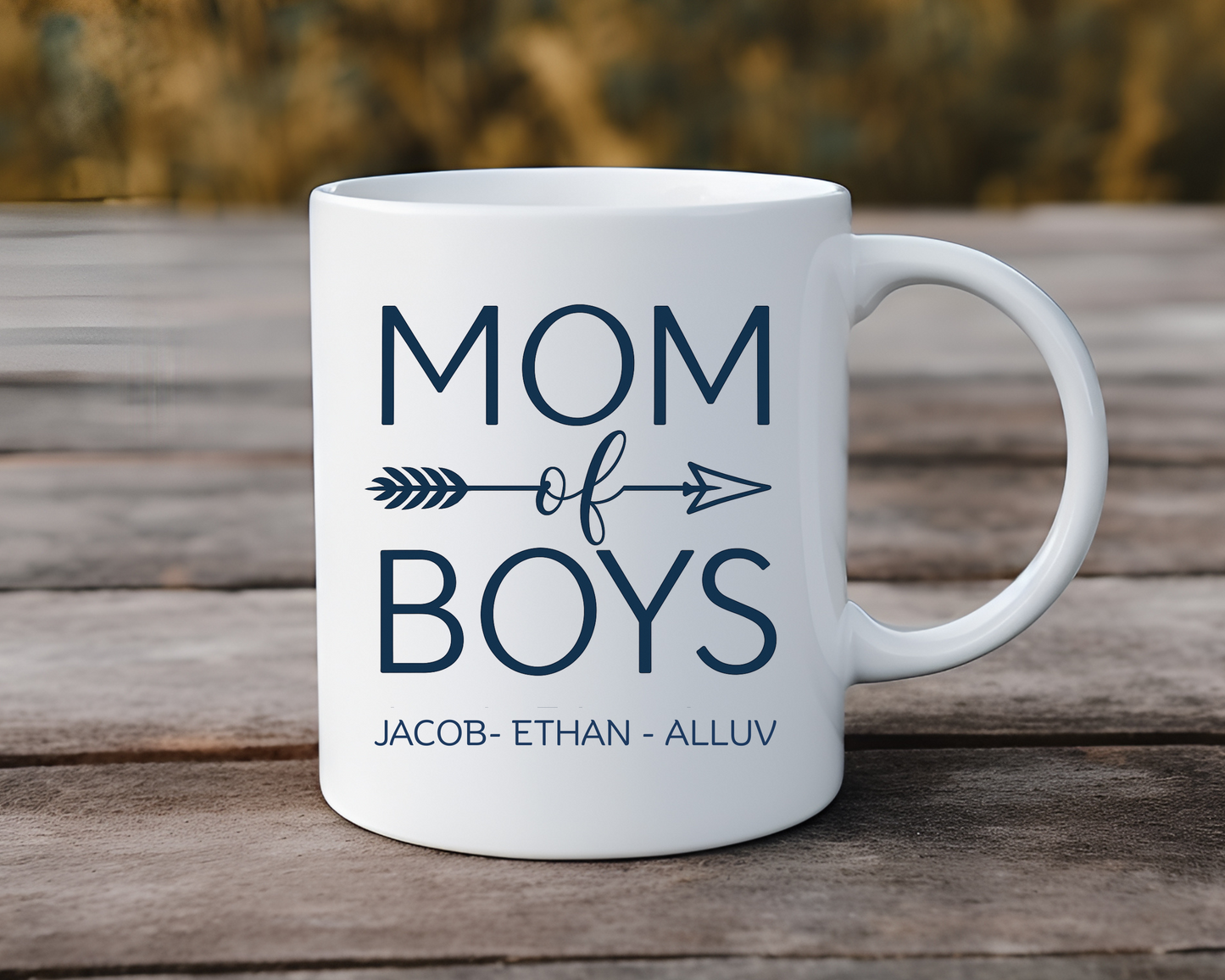 Custom “Mom of Boys” Mug – Personalized Boy Mom Gift with Kids’ Names