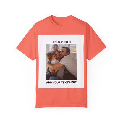 Custom Family Photo T-Shirt | Unisex Garment-Dyed Tee