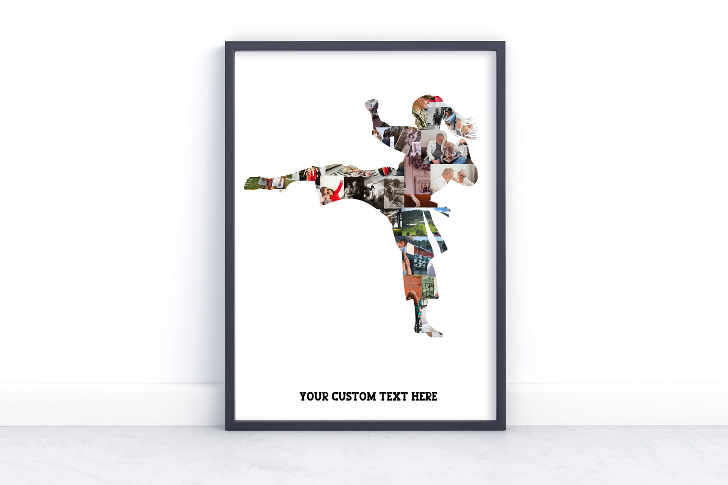 Personalized Martial Arts Photo Collage - Custom Karate, Taekwondo, Kickboxing Gift, Athlete Wall Art