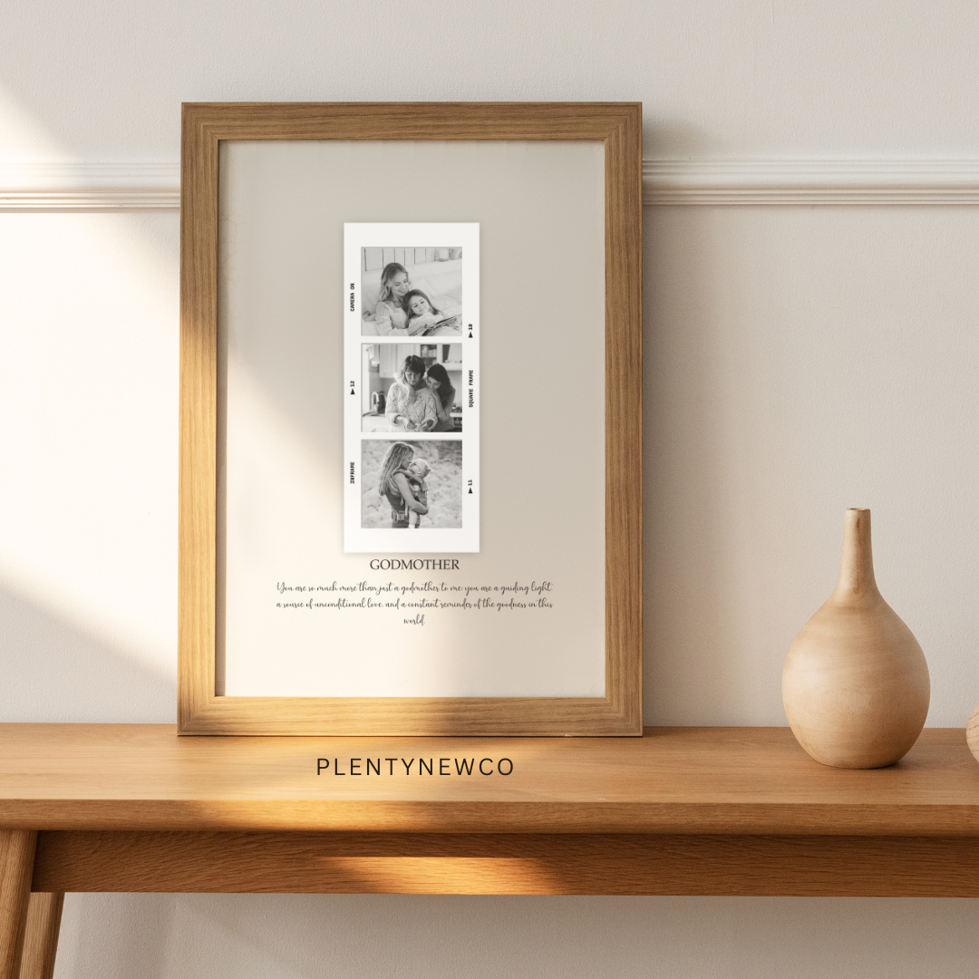 Personalized Godmother Polaroid Print - Custom Photo and Message Gift