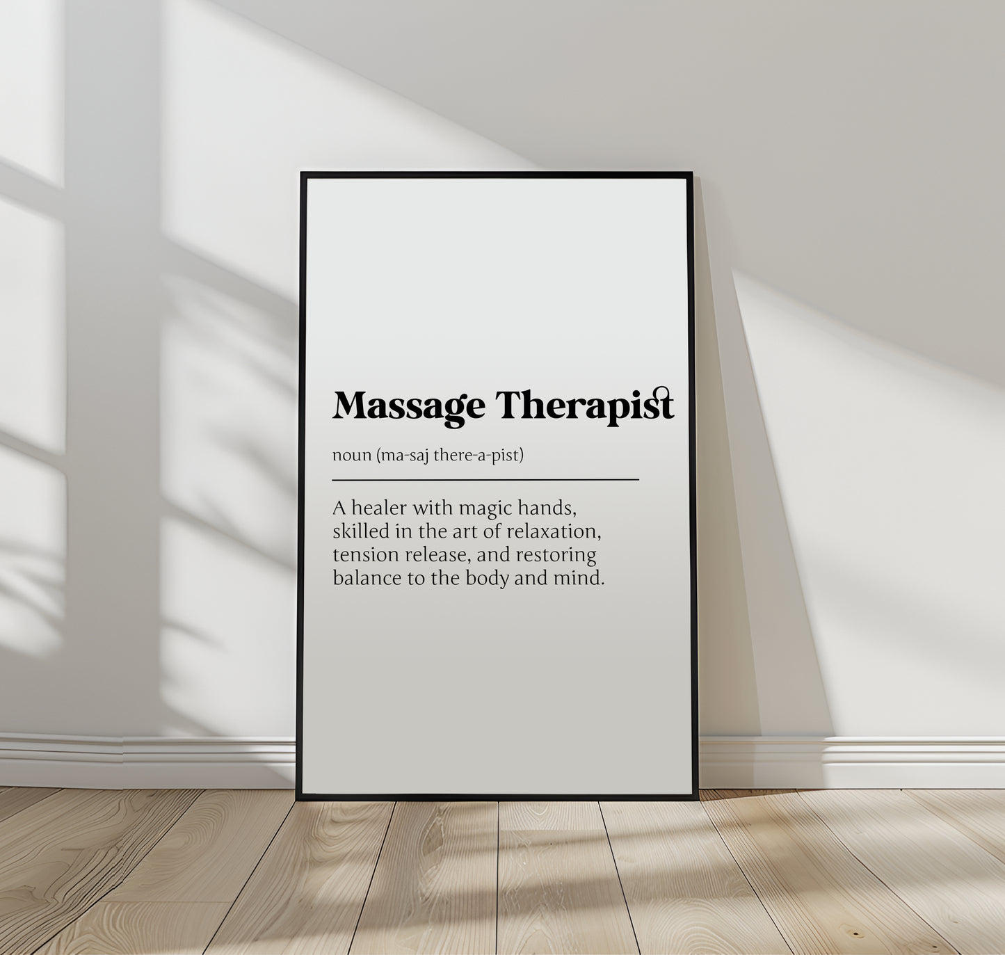 Massage Therapist Definition Print - Personalized Spa Decor, Relaxation Wall Art, Gift for Massage Therapist
