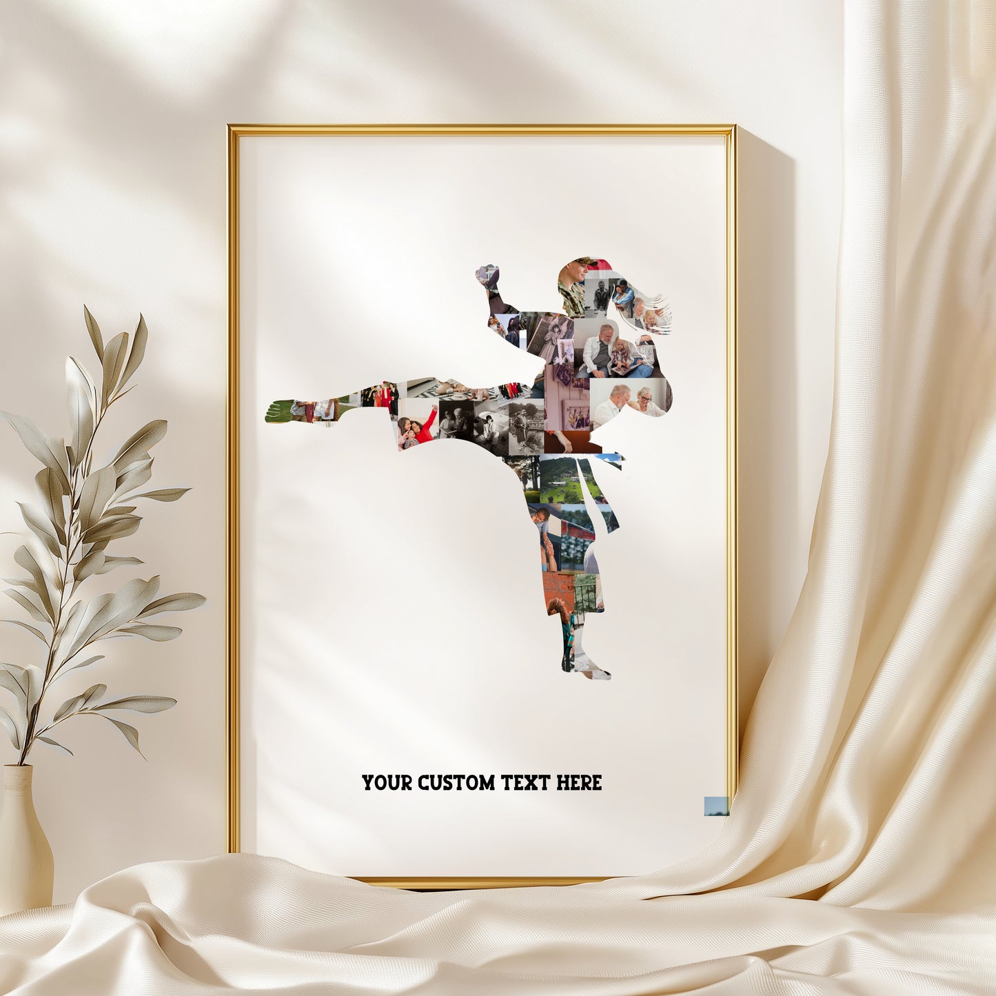 Personalized Martial Arts Photo Collage - Custom Karate, Taekwondo, Kickboxing Gift, Athlete Wall Art